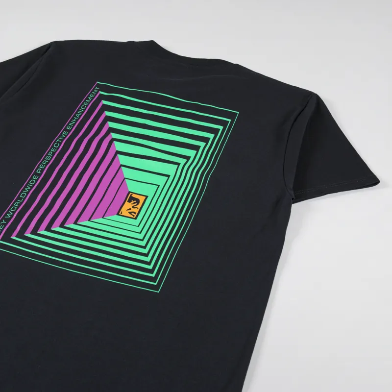 Obey Op Perspective T Shirt Black-2