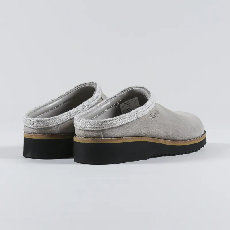 Simple Shoes Original Clogs Pigskin Suede Stone Grey