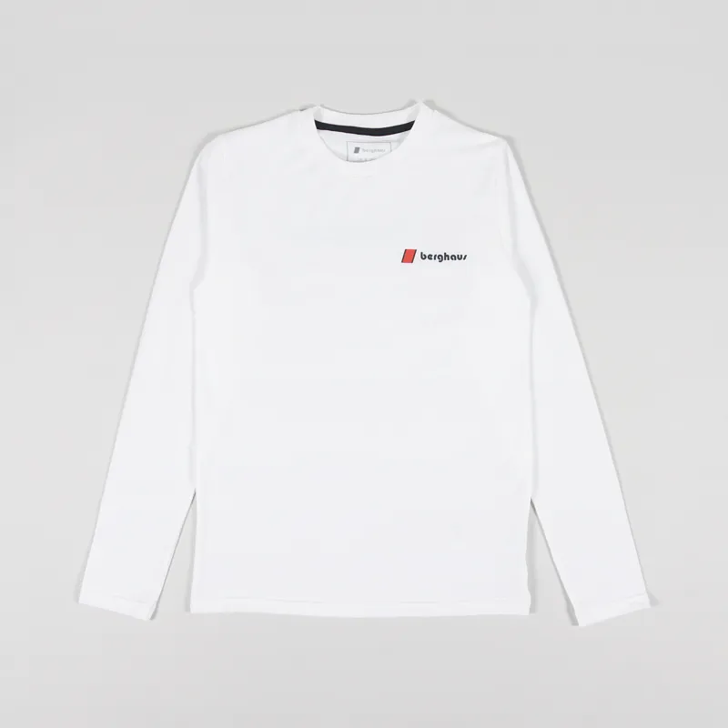 Berghaus Organic Heritage Front And Back Long Sleeve T Shirt White-1
