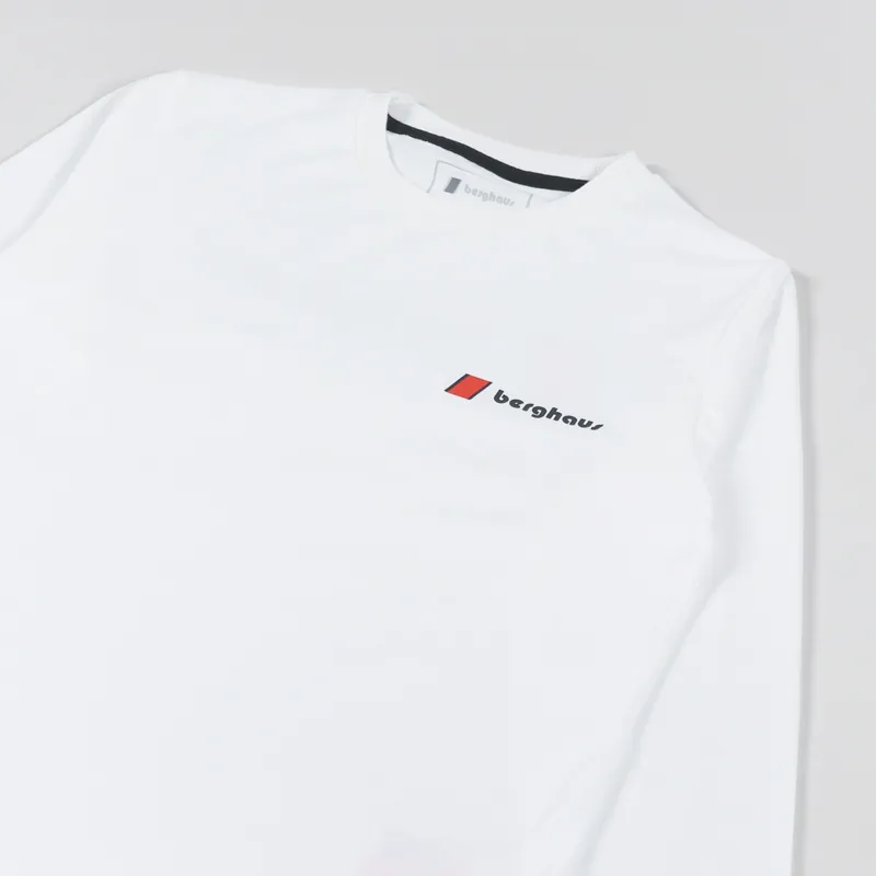 Berghaus Organic Heritage Front And Back Long Sleeve T Shirt White-3