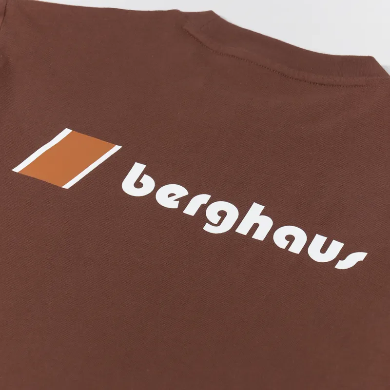 Berghaus Heritage Front And Back Logo T Shirt Dark Brown-5