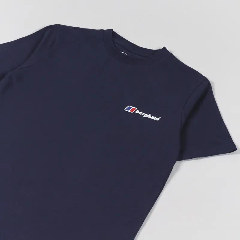Berghaus Organic Front And Back Logo T Shirt Dusk-3