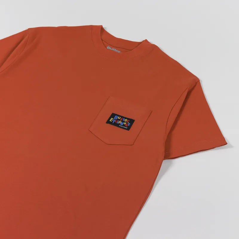 Butter Goods Organic Pocket T Shirt Burnt Orange-2