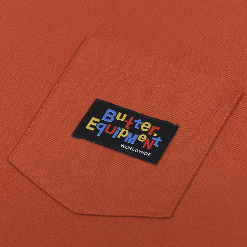 Butter Goods Organic Pocket T Shirt Burnt Orange-1