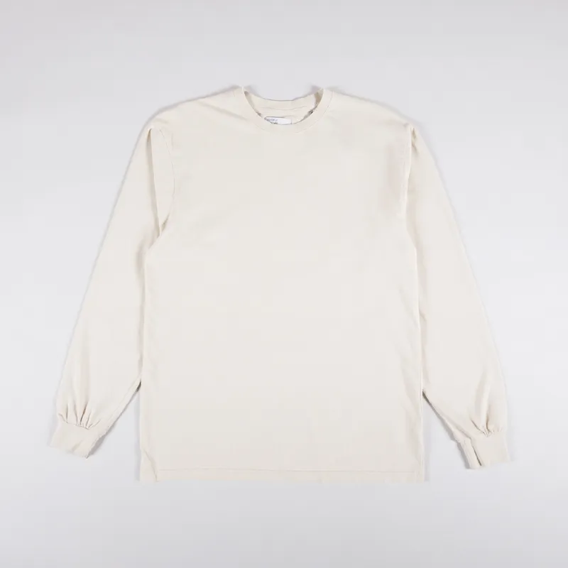 Colorful Standard Oversized Organic Long Sleeve T Shirt Ivory White