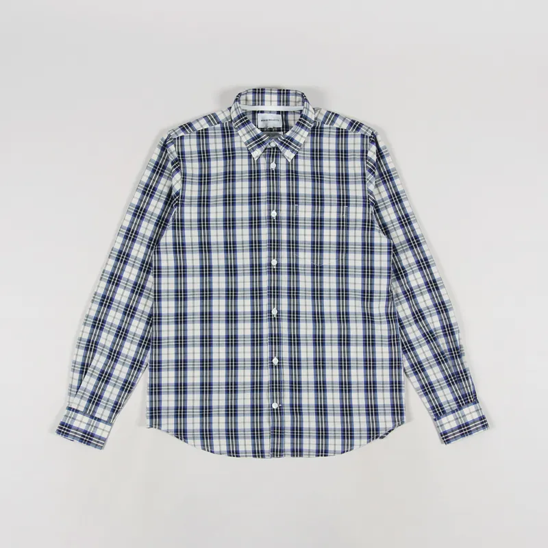 Norse Projects Osvald BD Light Check Shirt Ecru