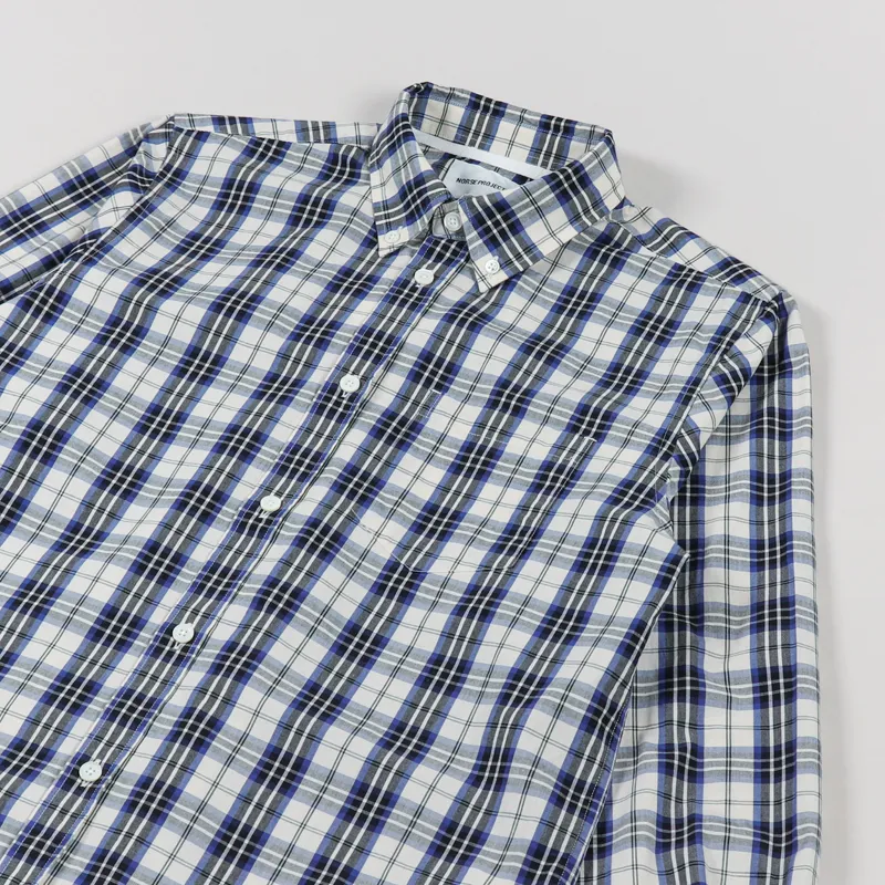 Norse Projects Osvald BD Light Check Shirt Ecru-2