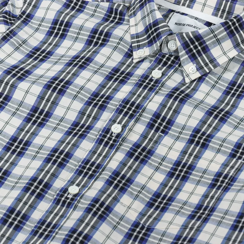 Norse Projects Osvald BD Light Check Shirt Ecru-5