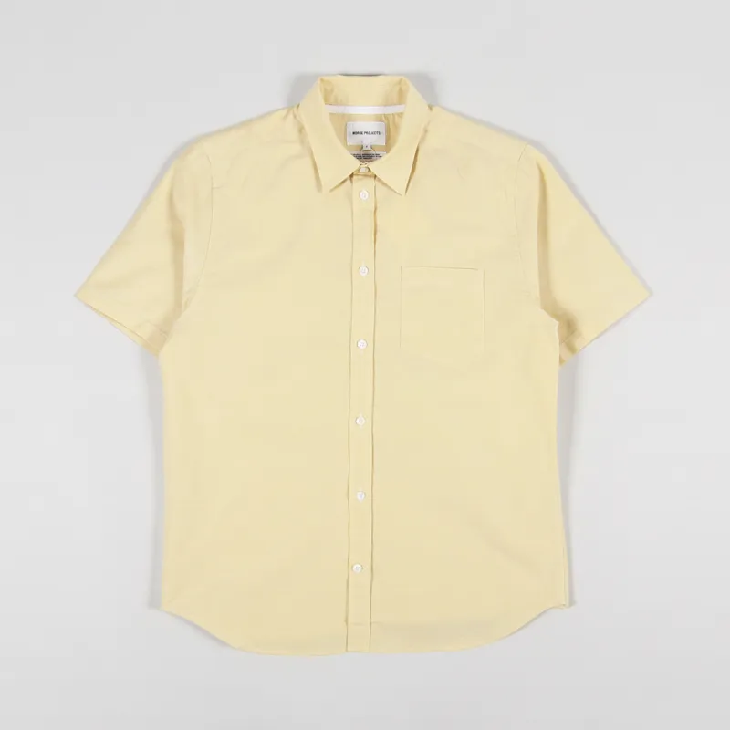 Norse Projects Osvald Oxford Short Sleeve Shirt Light Yellow