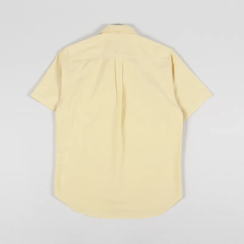 Norse Projects Osvald Oxford Short Sleeve Shirt Light Yellow-1