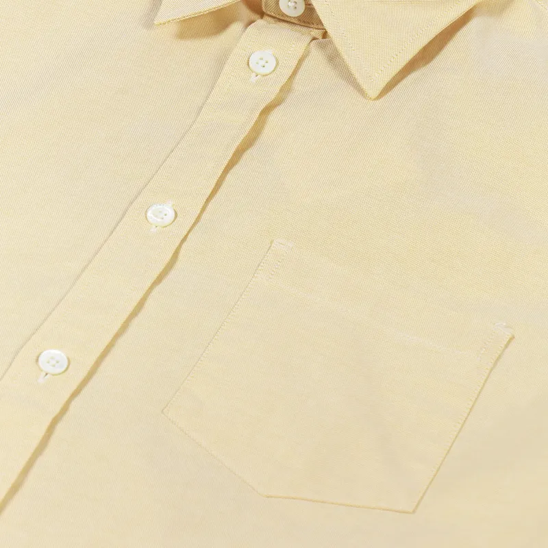 Norse Projects Osvald Oxford Short Sleeve Shirt Light Yellow-5