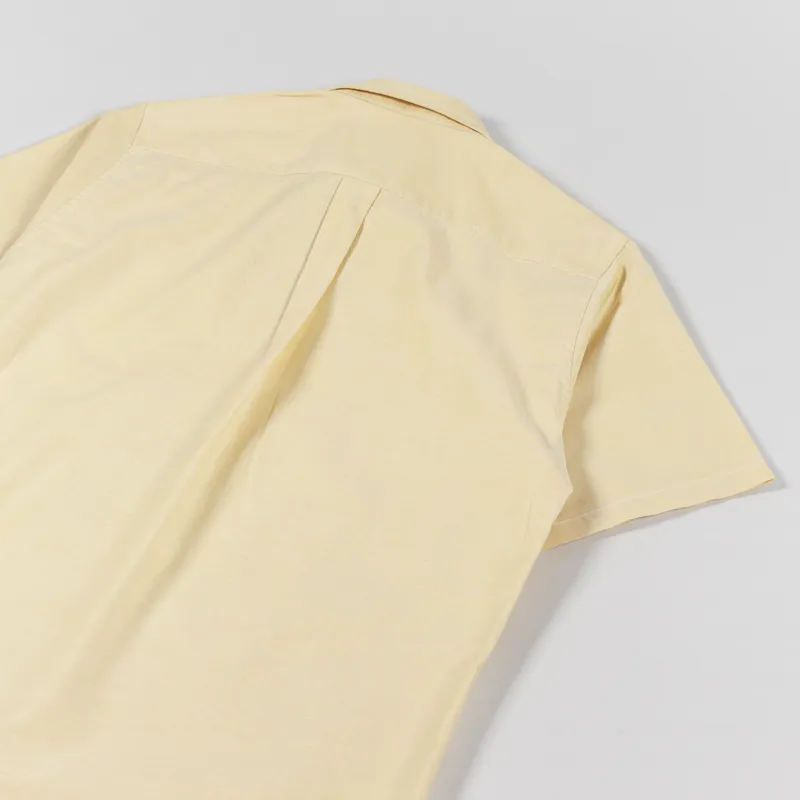 Norse Projects Osvald Oxford Short Sleeve Shirt Light Yellow-3