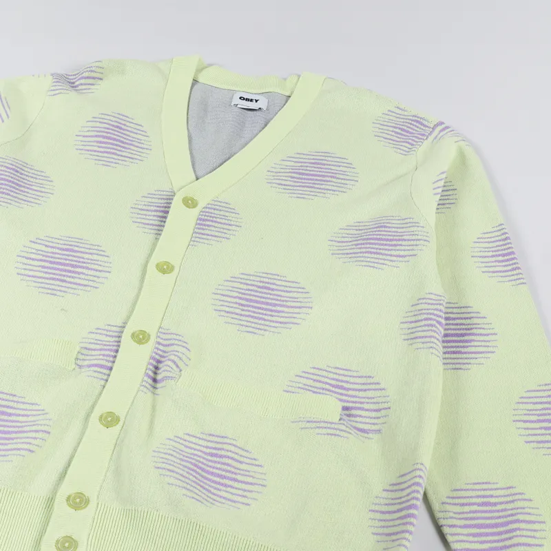 Obey Oval Cardigan Celery Juice-3