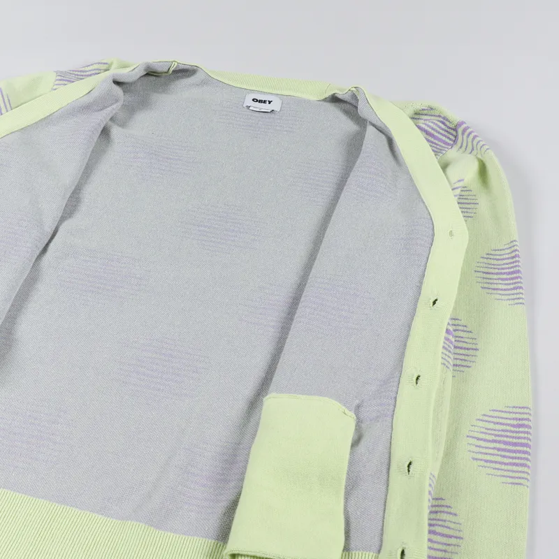 Obey Oval Cardigan Celery Juice-4