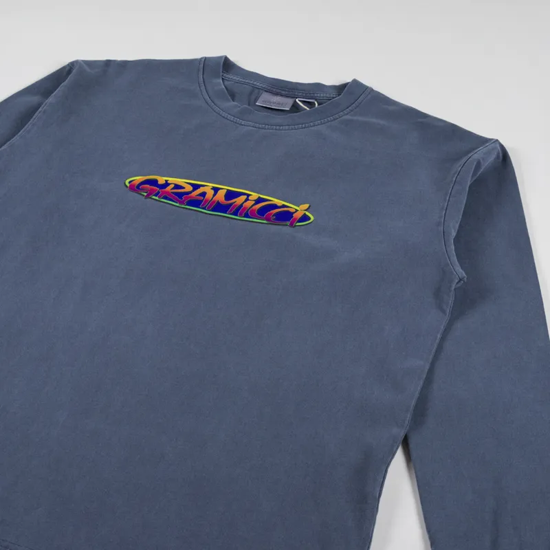 Gramicci Oval Long Sleeve T Shirt Navy Pigment-2