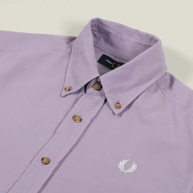 Fred Perry Overdyed Shirt Lavender Ash-2