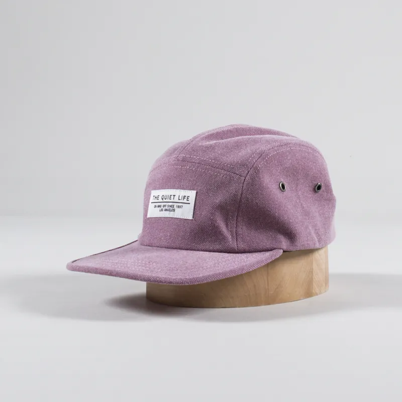 The Quiet Life Overdyed 5 Panel Camper Hat Wine