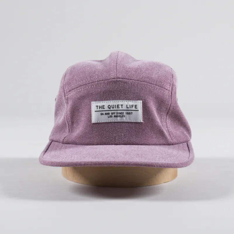 The Quiet Life Overdyed 5 Panel Camper Hat Wine-2