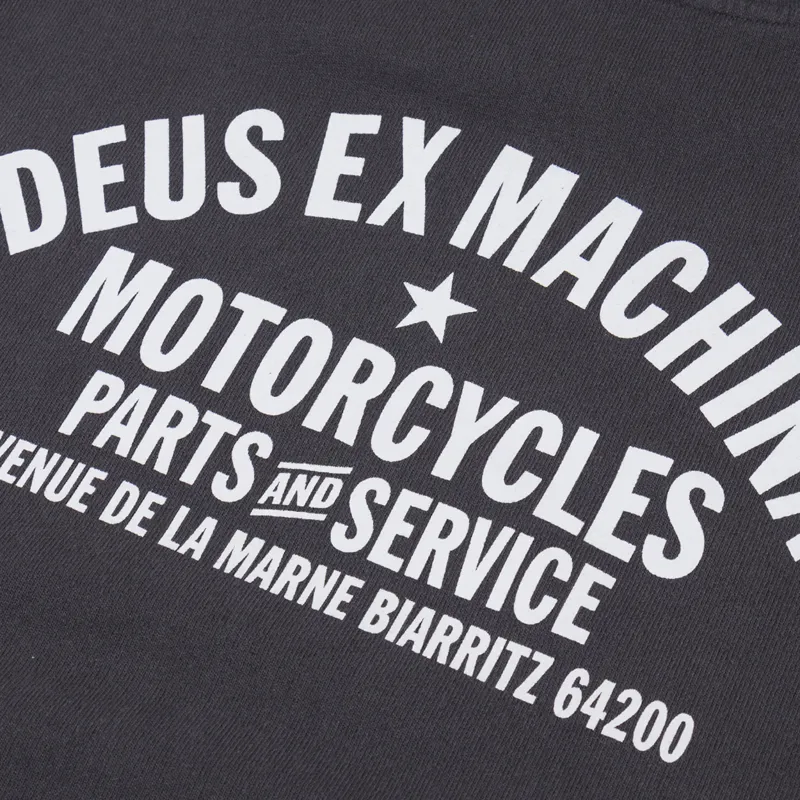 Deus Ex Machina Oversized Biarritz Hoodie Anthracite-7
