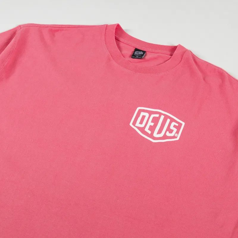 Deus Ex Machina Oversized Tokyo T Shirt Red Rose-4