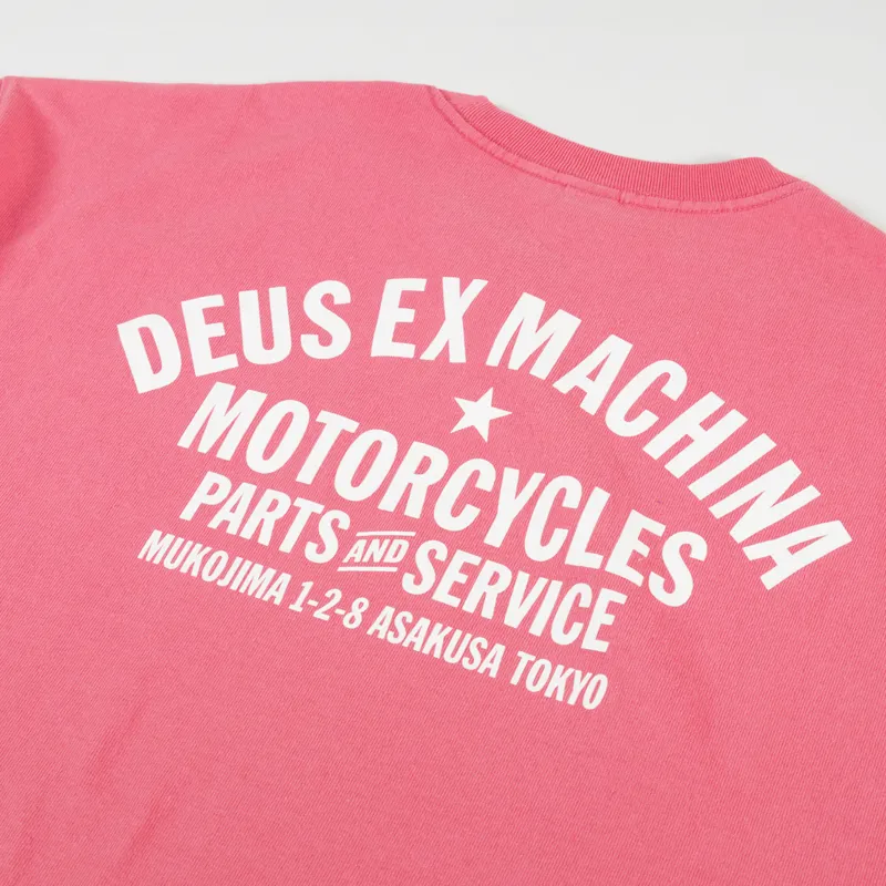 Deus Ex Machina Oversized Tokyo T Shirt Red Rose-3