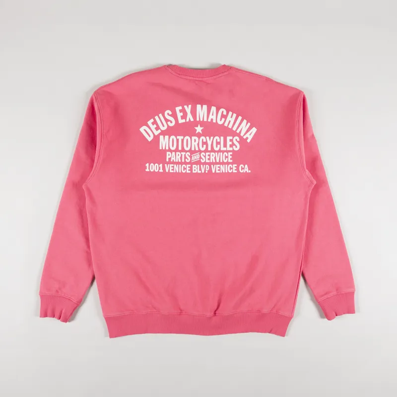 Deus Ex Machina Oversized Venice Crew Red Rose