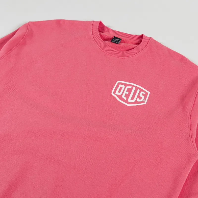 Deus Ex Machina Oversized Venice Crew Red Rose-3