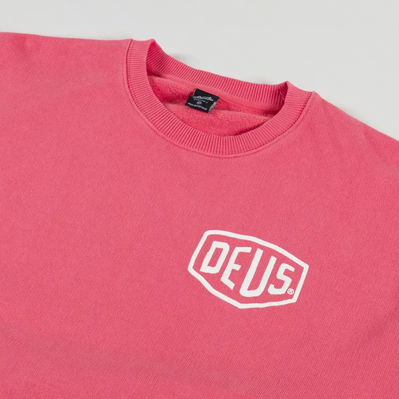 Deus Ex Machina Oversized Venice Crew Red Rose-5