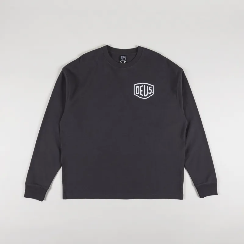 Deus Ex Machina Oversized Venice Long Sleeve T Shirt Anthracite-1