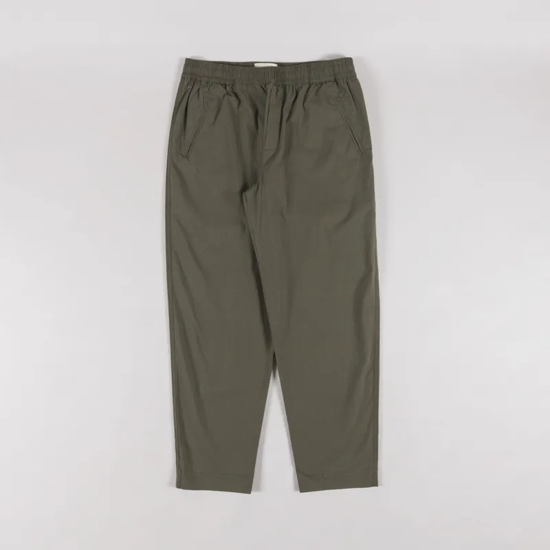 Folk Drawcord Assembly Pant Dark Olive Seersucker