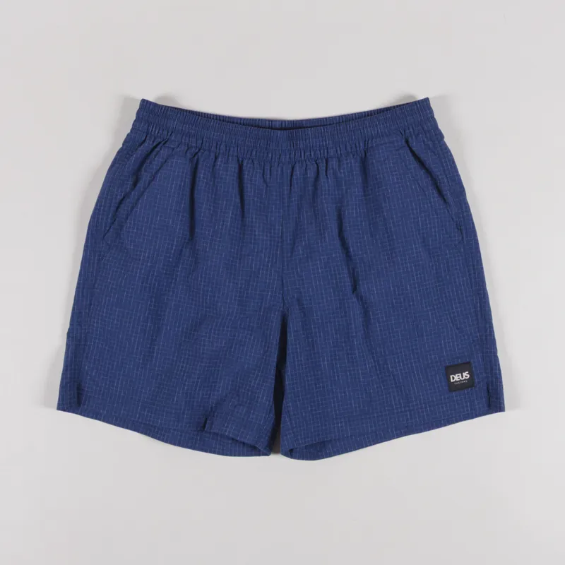 Deus Ex Machina Service Swim Shorts Mechanic Blue