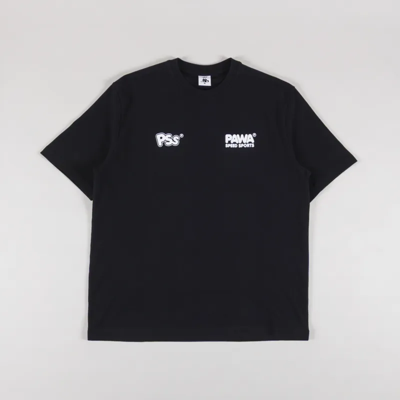 Pawa Speed Sports Burnout T Shirt Black-1