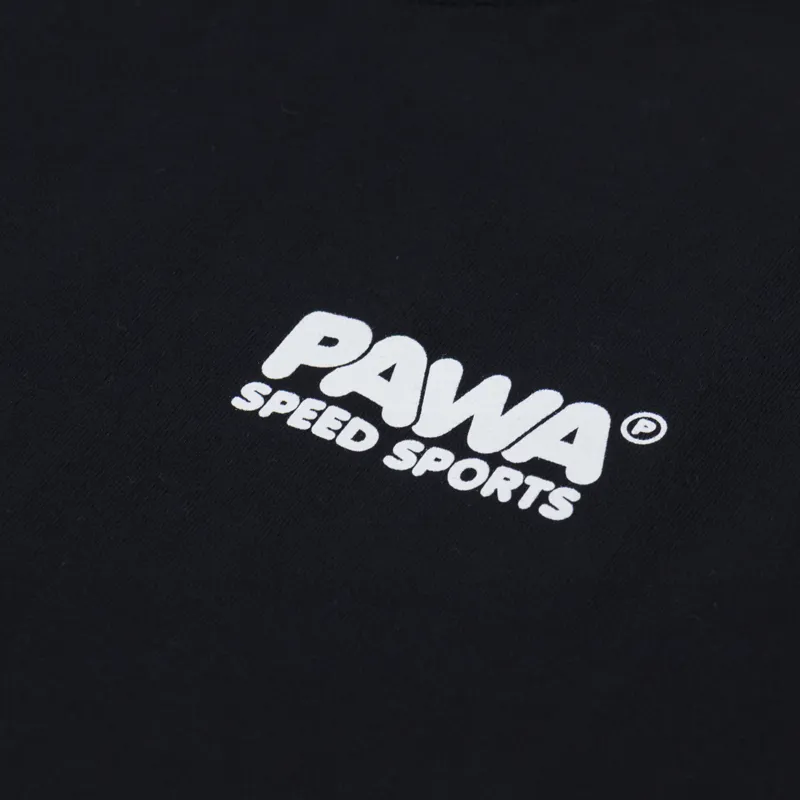 Pawa Speed Sports Burnout T Shirt Black-5