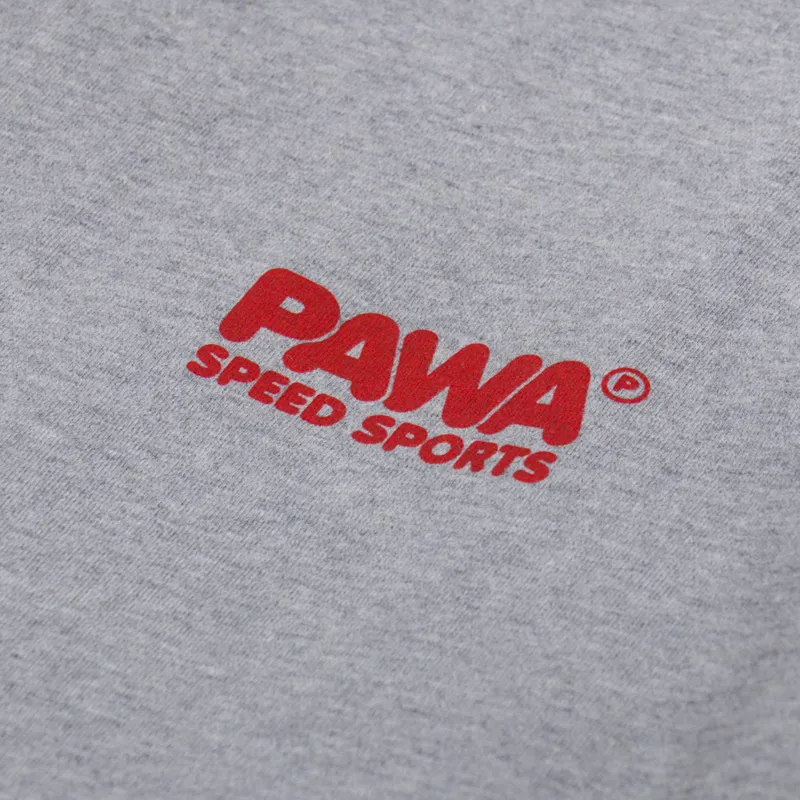 Pawa Speed Sports Burnout T Shirt Grey Marl-5