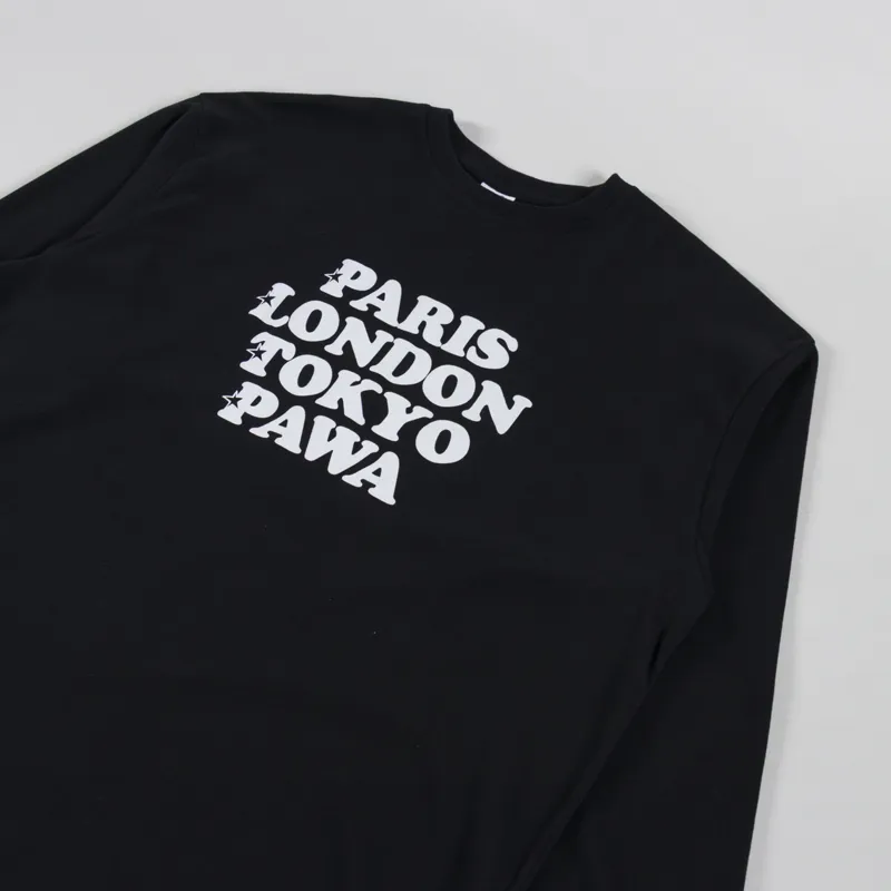 Pawa Speed Sports Worldwide Long Sleeve T Shirt Black-2