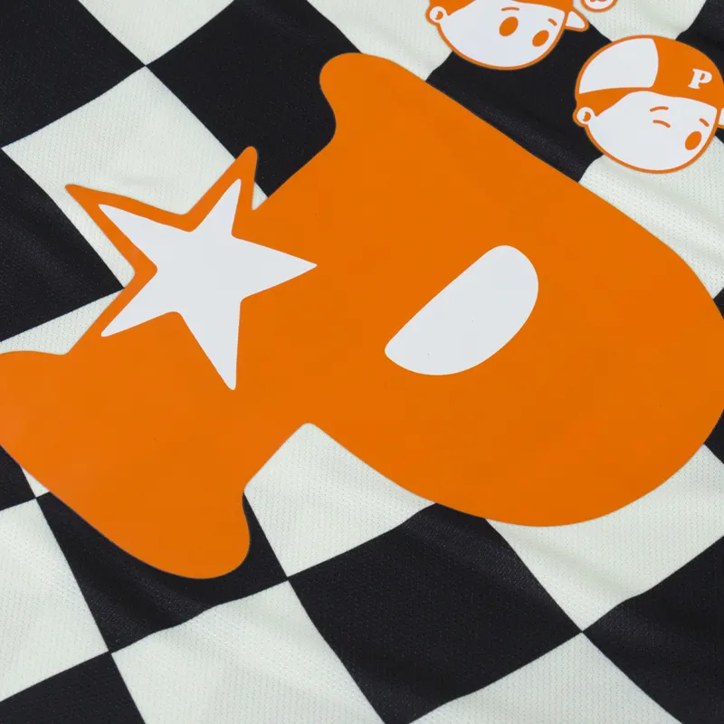 Pawa Speed Sports Mens Racing Football Shirt Tee Checkered Multi