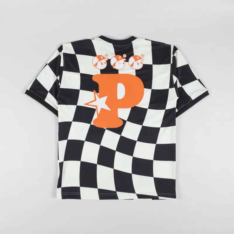 Pawa Speed Sports Mens Racing Football Shirt Tee Checkered Multi