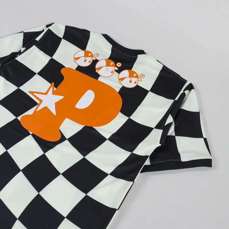 Pawa Speed Sports Mens Racing Football Shirt Tee Checkered Multi