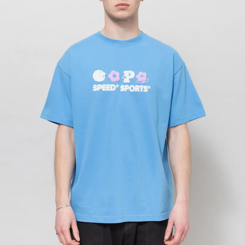 Pawa Speed Sports Multi Monogram T Shirt Light Blue-1