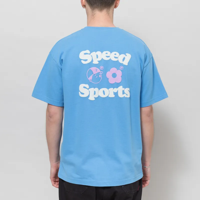 Pawa Speed Sports Multi Monogram T Shirt Light Blue