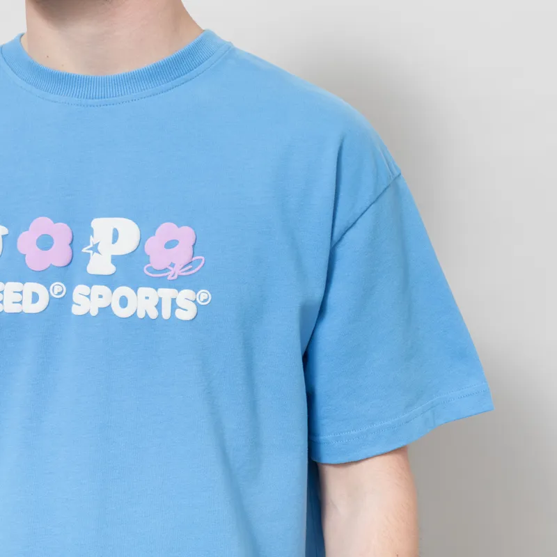 Pawa Speed Sports Multi Monogram T Shirt Light Blue-2
