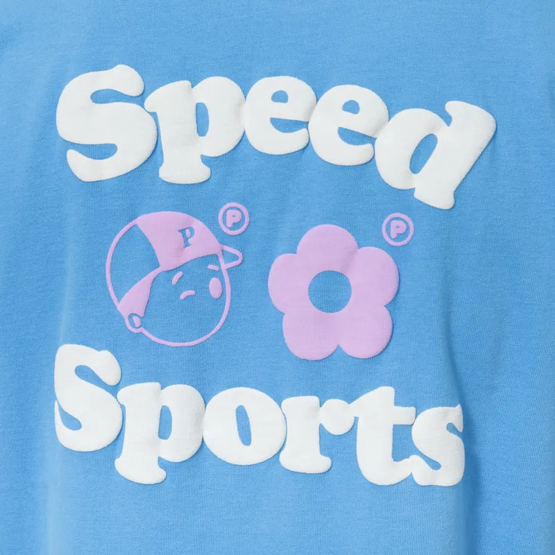 Pawa Speed Sports Multi Monogram T Shirt Light Blue-4