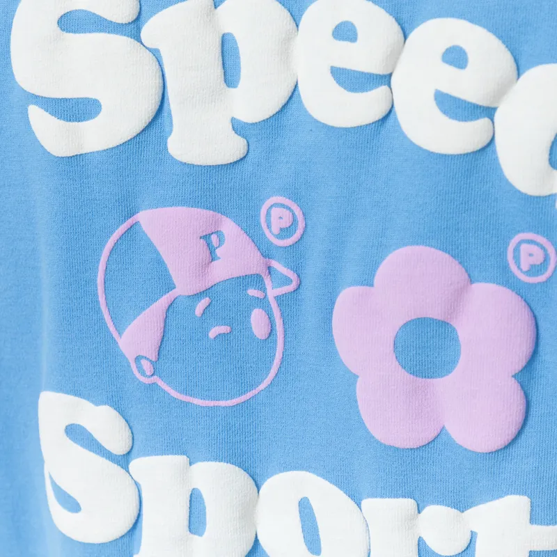 Pawa Speed Sports Multi Monogram T Shirt Light Blue-5
