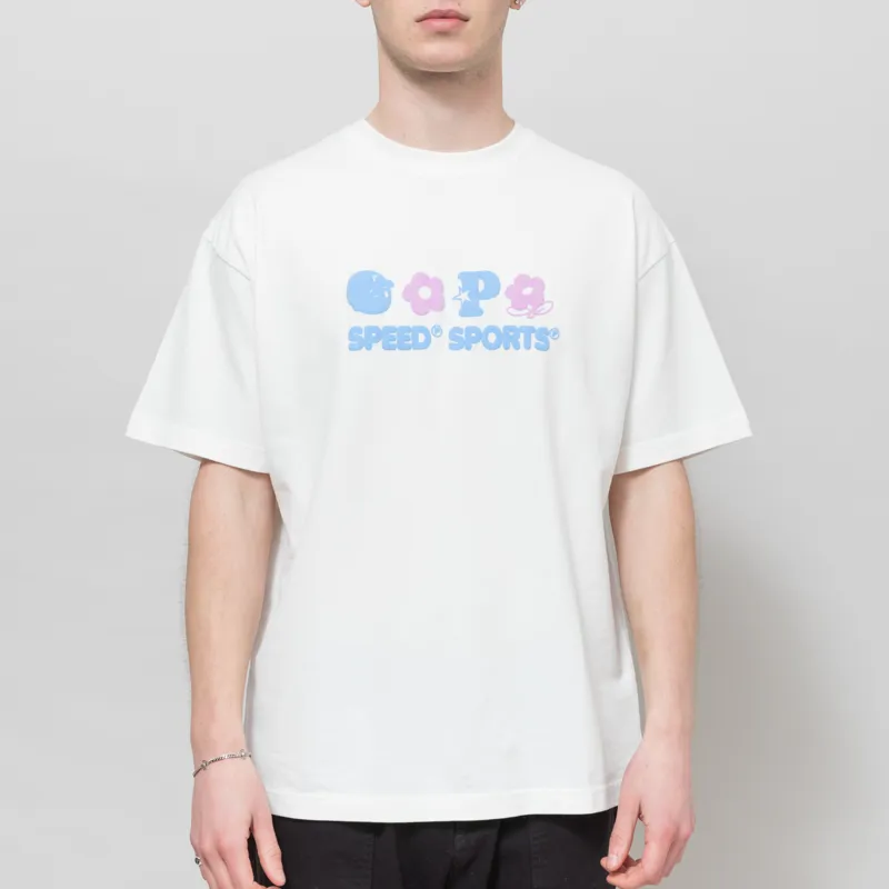 Pawa Speed Sports Multi Monogram T Shirt Cream-1