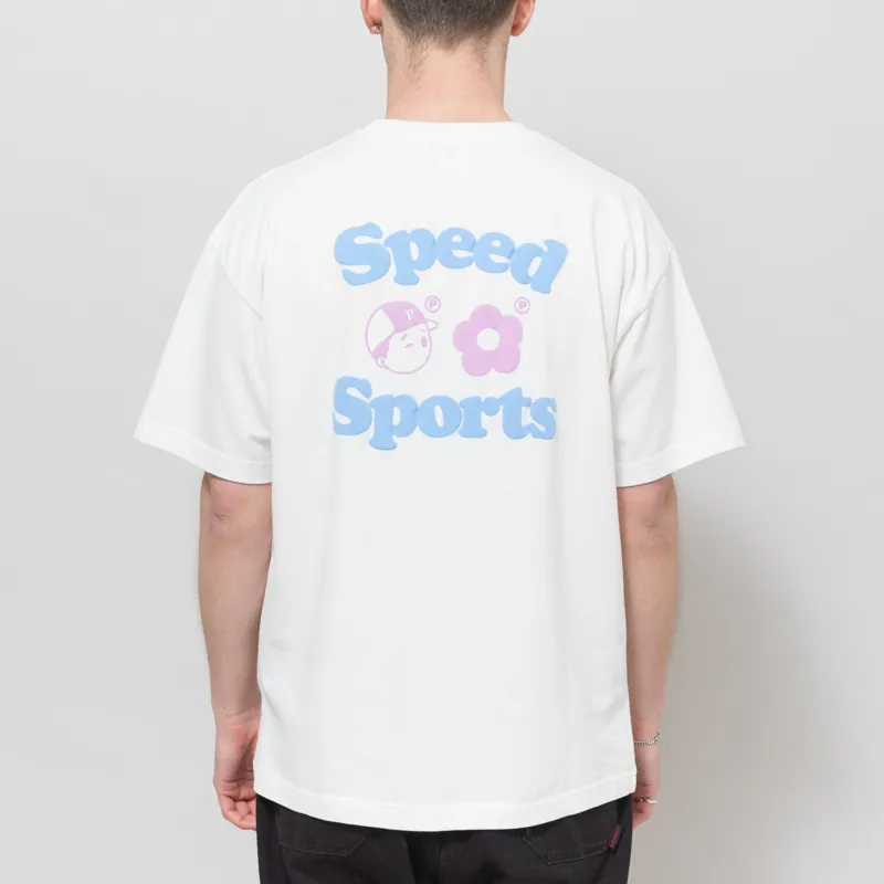 Pawa Speed Sports Multi Monogram T Shirt Cream