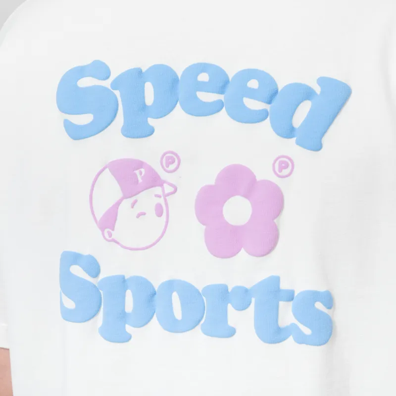 Pawa Speed Sports Multi Monogram T Shirt Cream-5