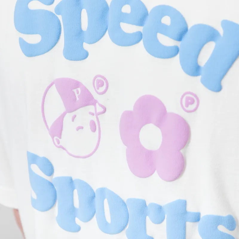 Pawa Speed Sports Multi Monogram T Shirt Cream-6