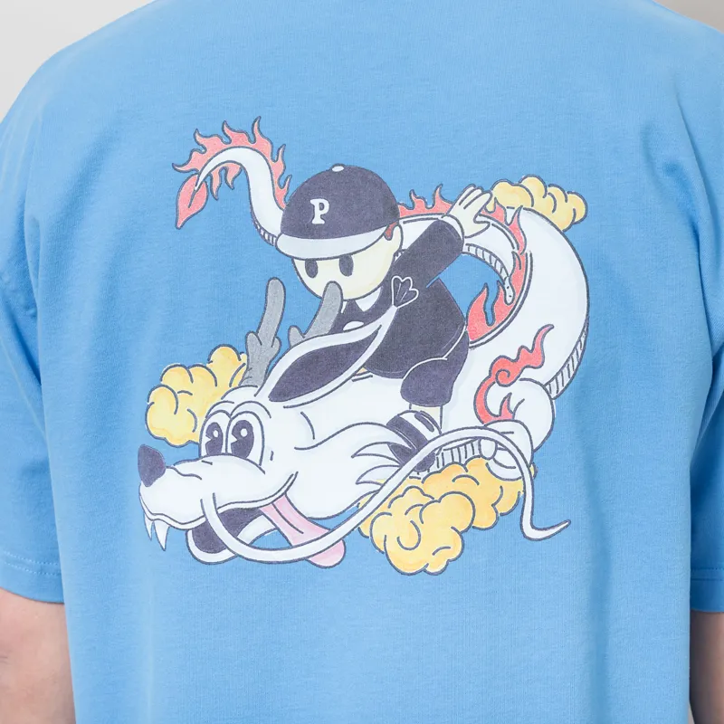 Pawa Speed Sports Dragon Doggo T Shirt Light Blue-2