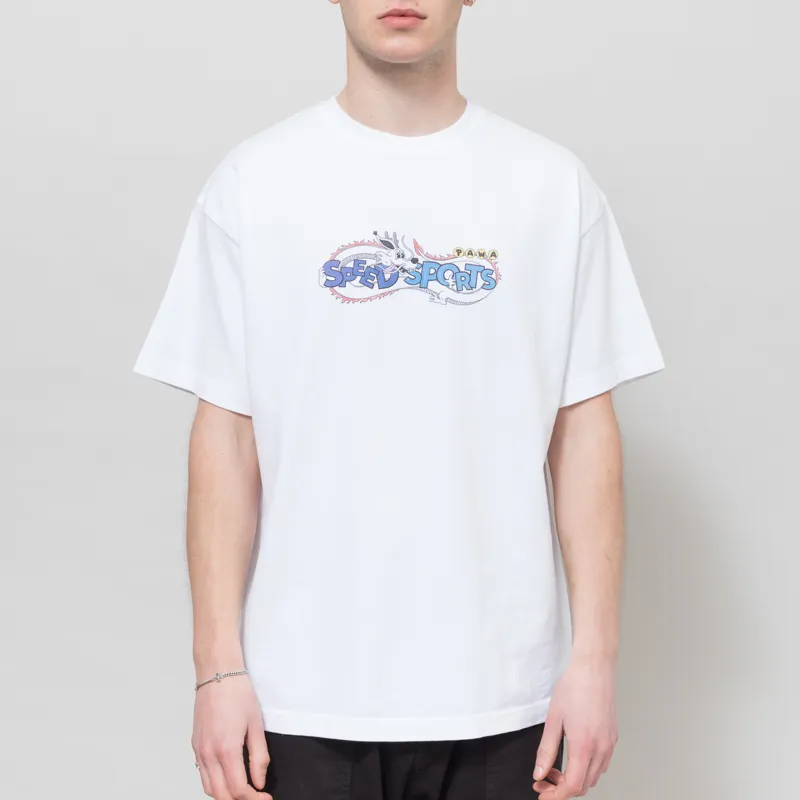 Pawa Speed Sports Dragon Doggo T Shirt White-1