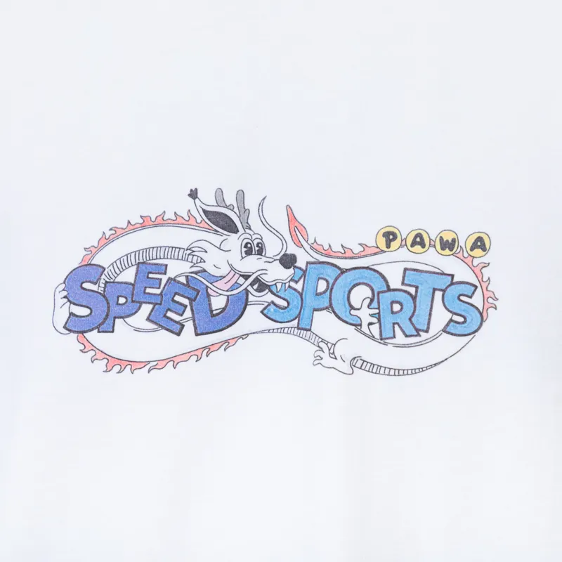Pawa Speed Sports Dragon Doggo T Shirt White-4